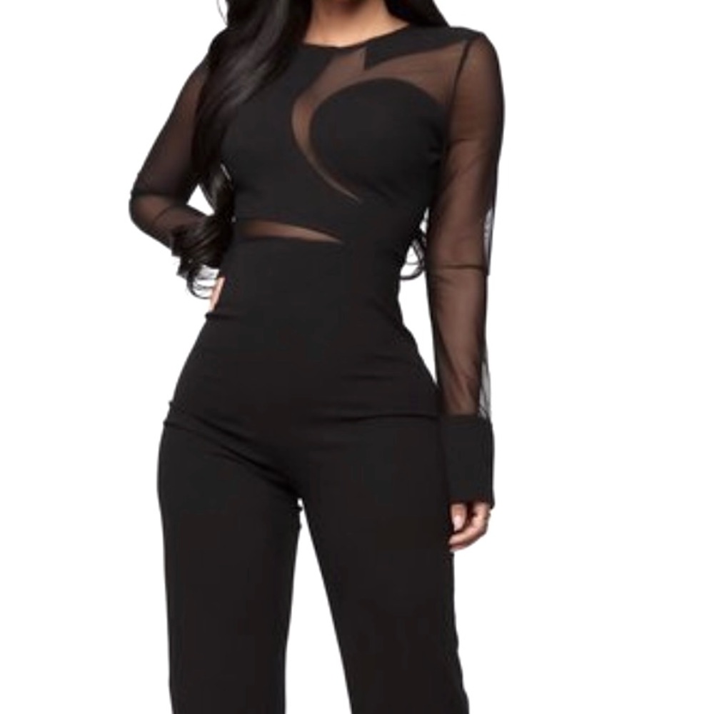 Fashion Nova Mesh Baby Jumpsuit
